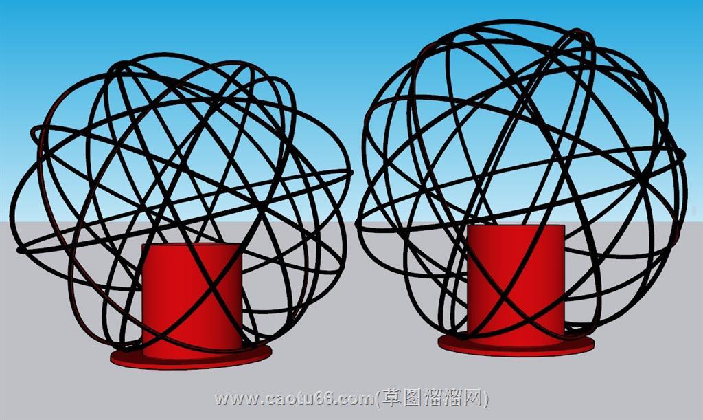 镂空工艺品摆件SU模型