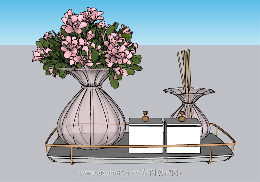 花瓶装饰品摆件SU模型