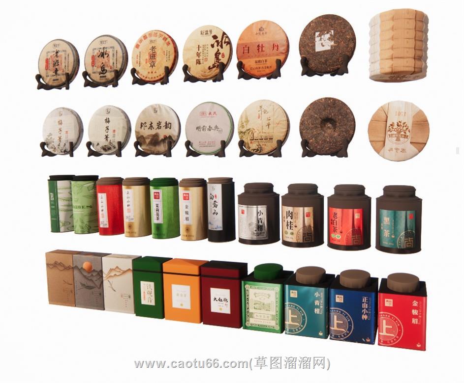 茶叶茶叶罐商品SU模型