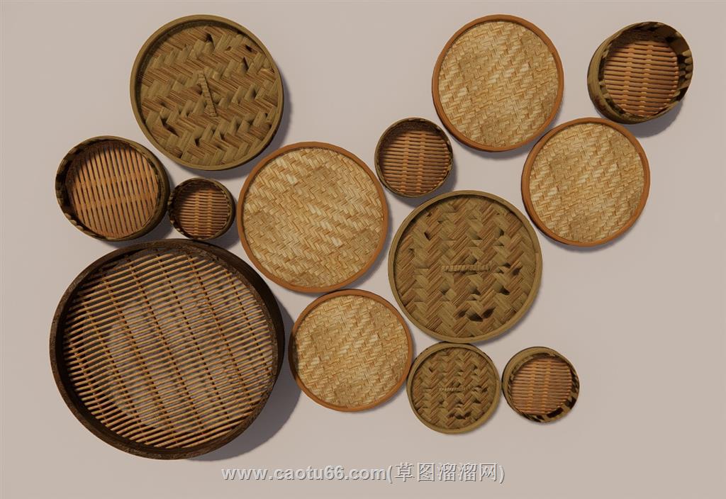 簸箕蒸笼SU模型