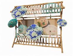 油纸伞雨伞伞架SU模型
