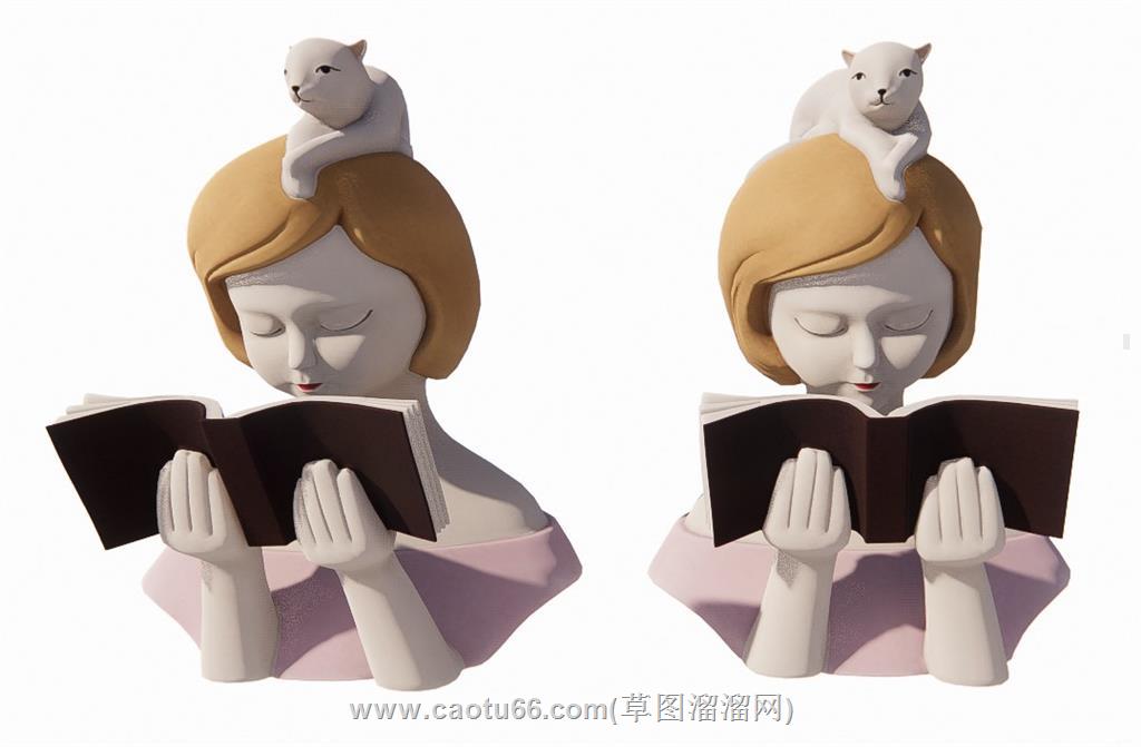 读书阅读工艺品SU模型