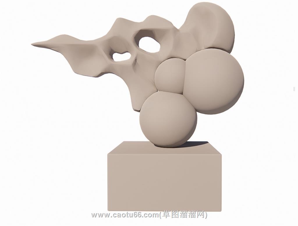 抽象雕塑工艺品SU模型