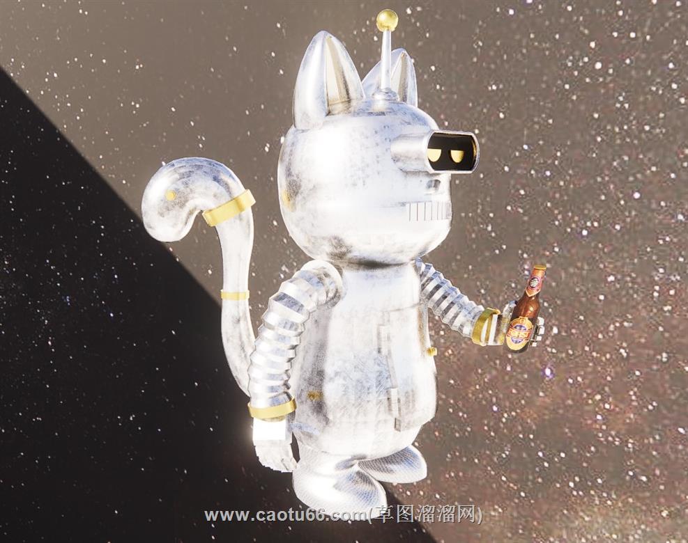 太空猫工艺品SU模型