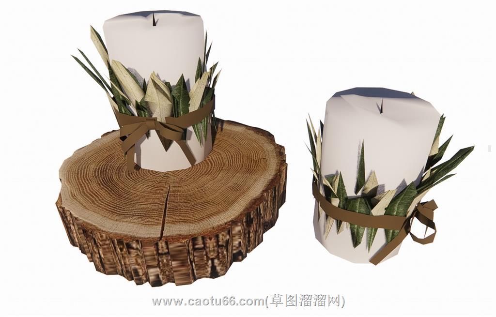 装饰蜡烛年轮SU模型