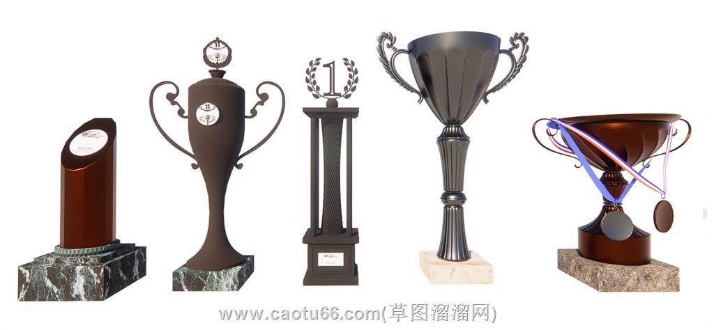 金杯奖杯领奖SU模型