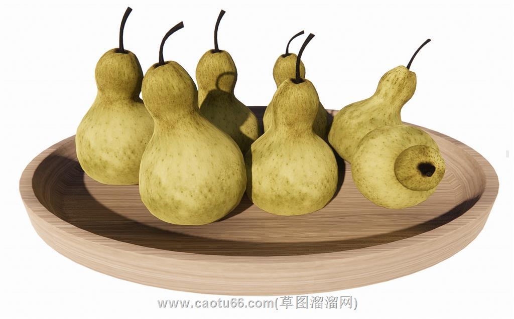 梨子水果SU模型