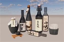 酒瓶酒坛SU模型