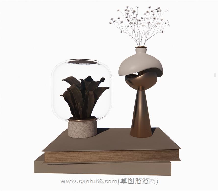 花瓶装饰摆件SU模型