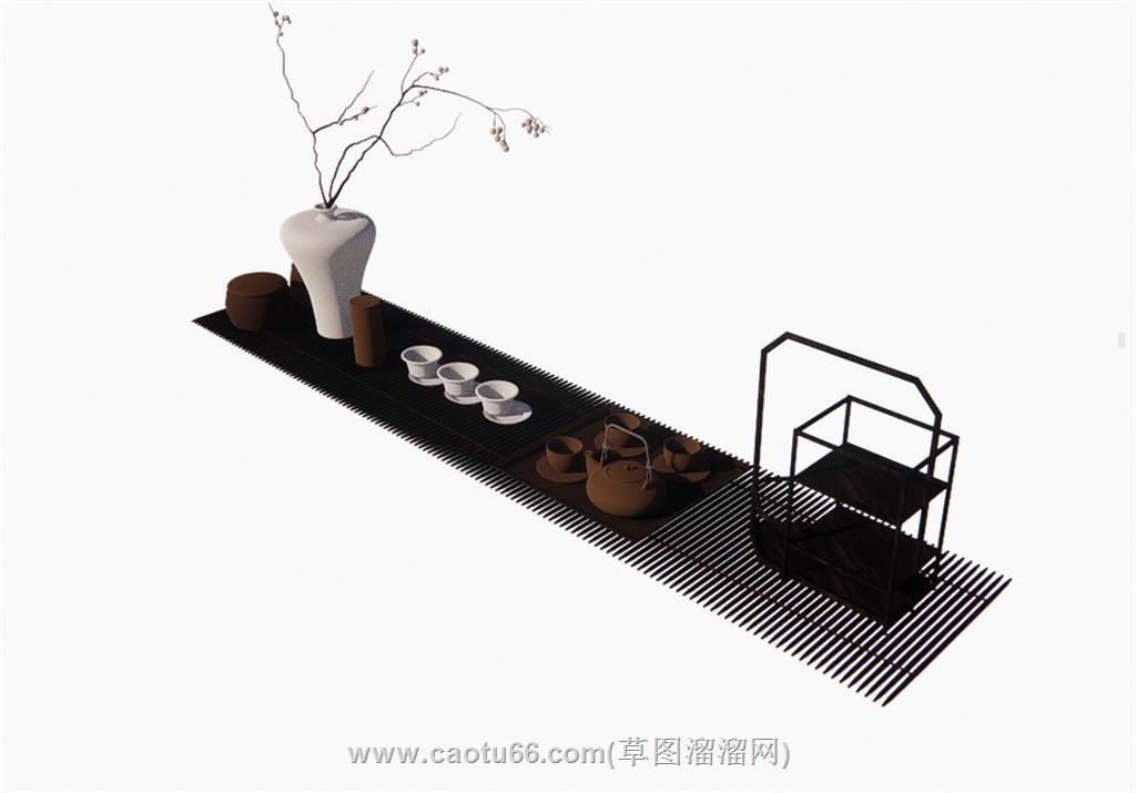 茶具茶杯SU模型