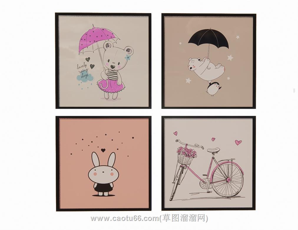 装饰画照片墙SU模型