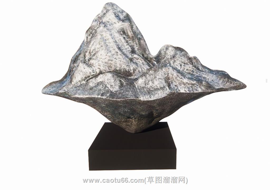 装饰石头摆件SU模型