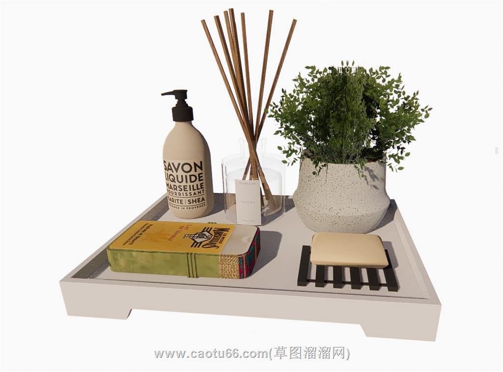 浴室摆件SU模型