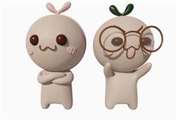 长草团子工艺品SU模型
