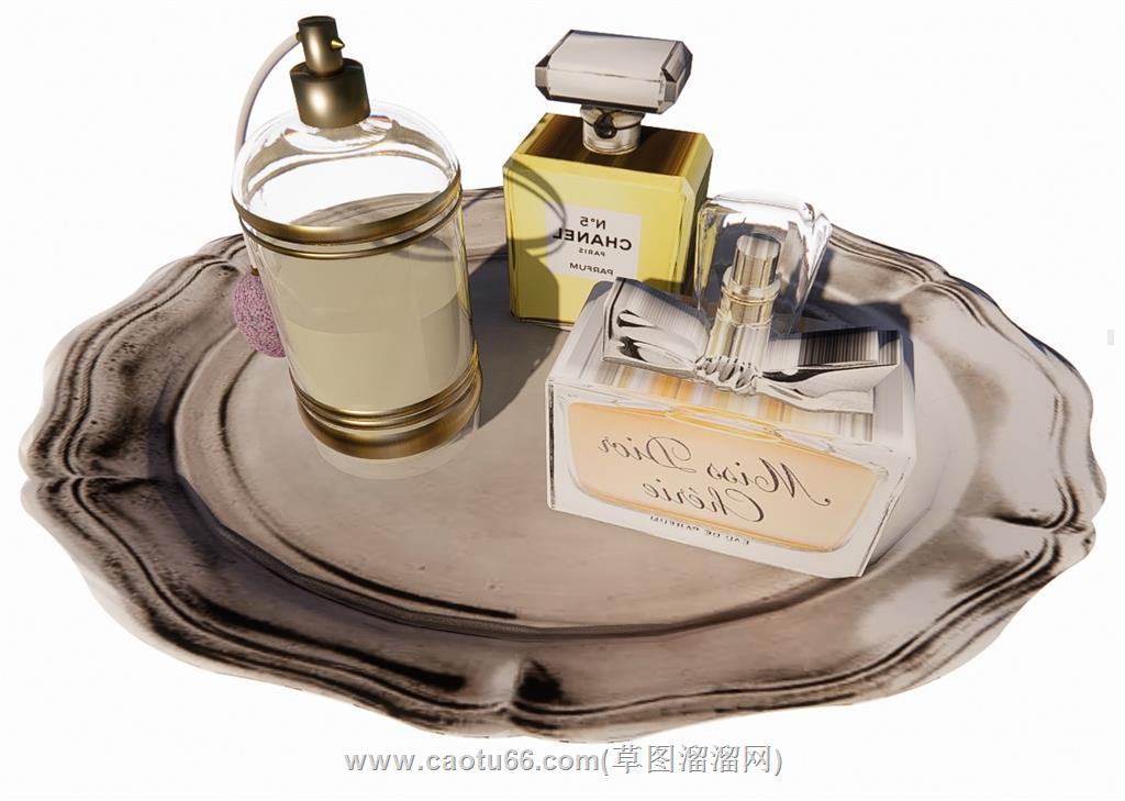 香水摆件装饰SU模型