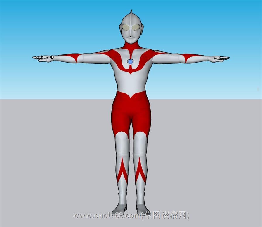 奥特曼卡通手办SU模型