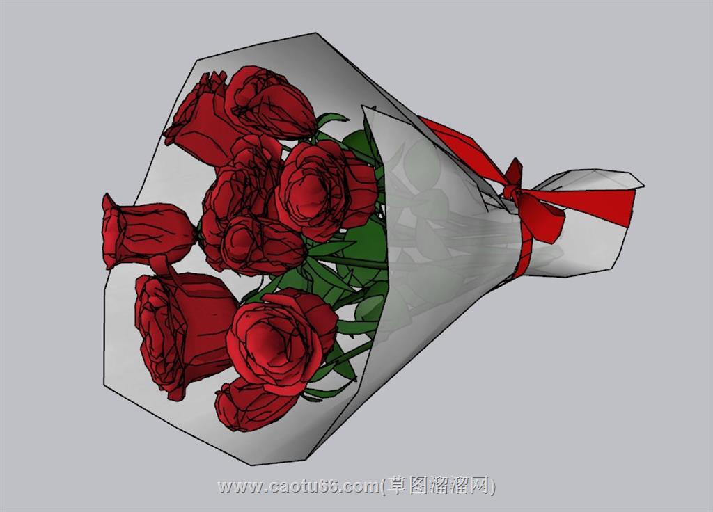 一束鲜花礼物SU模型