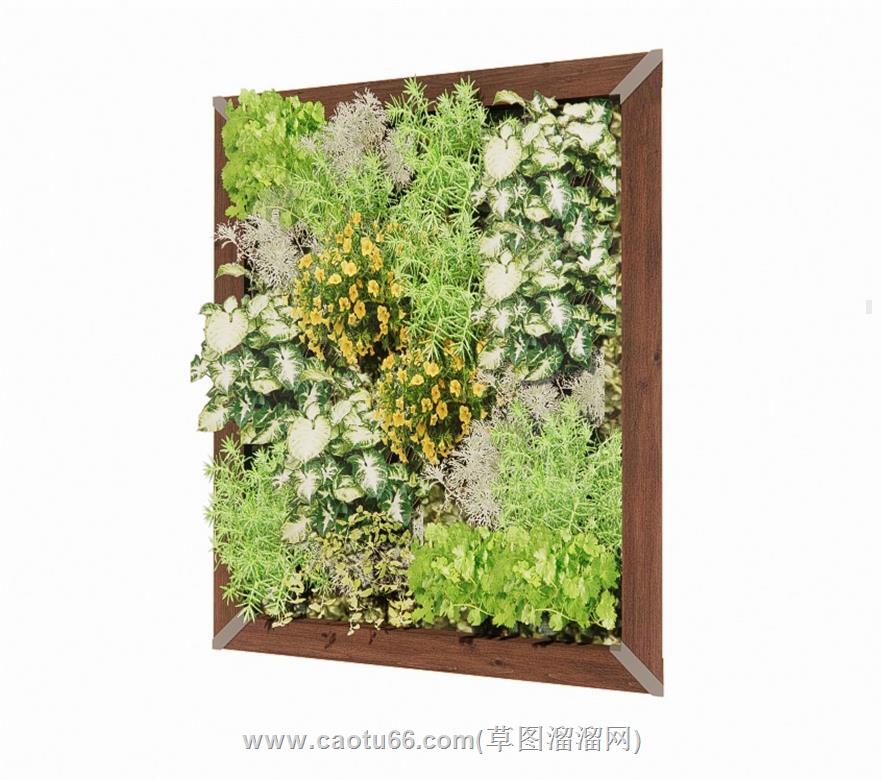 绿植墙装饰SU模型