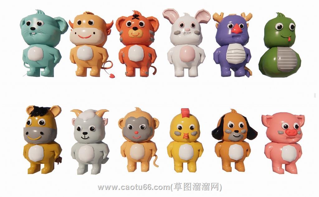 儿童卡通公仔SU模型