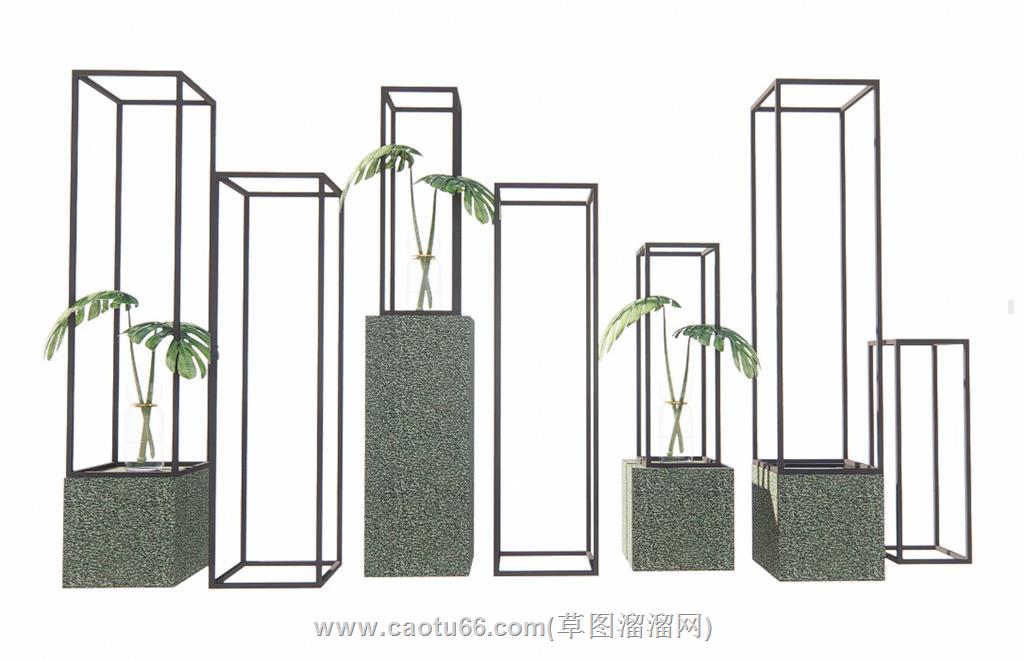 装饰花瓶花台SU模型