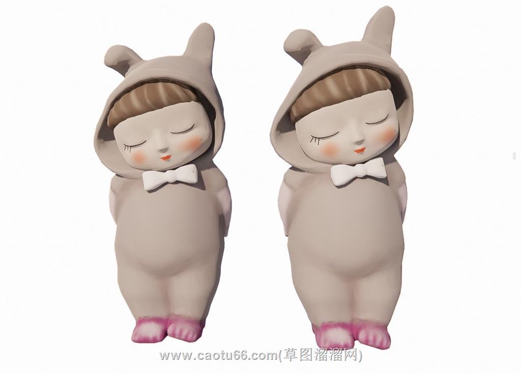手办娃娃SU模型