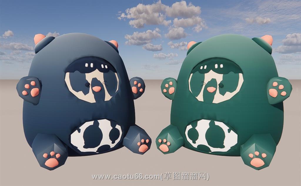 吉祥物娃娃手办SU模型