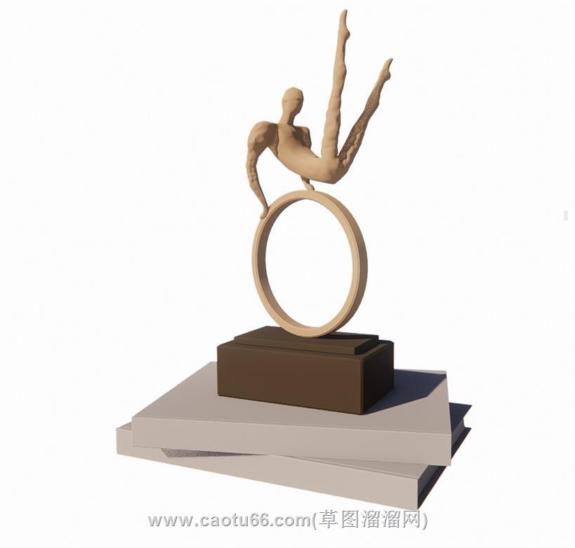 体操工艺品书本SU模型