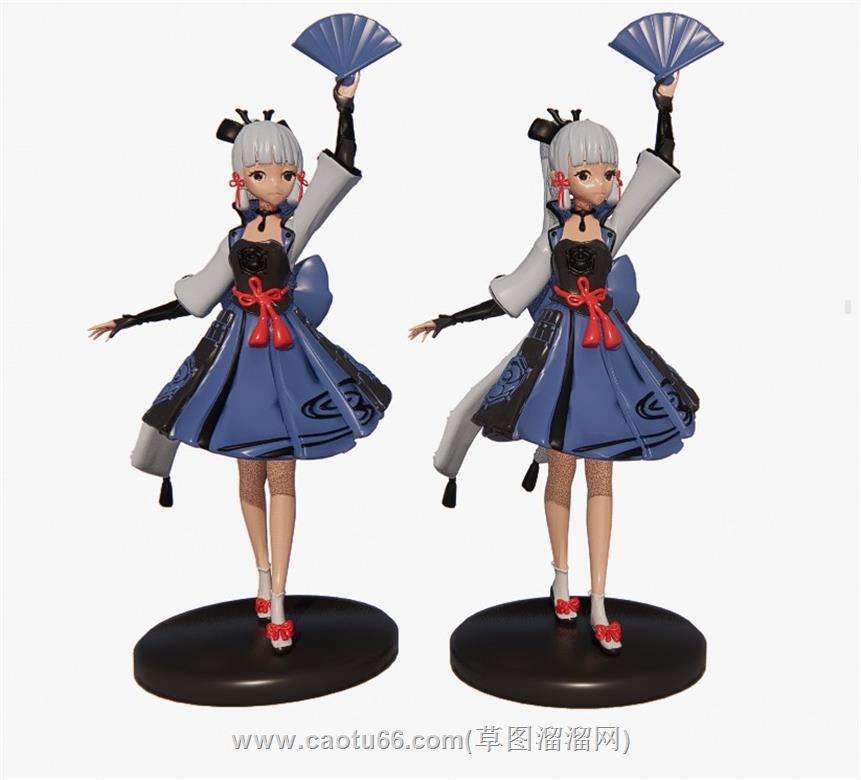 美女对象手办SU模型