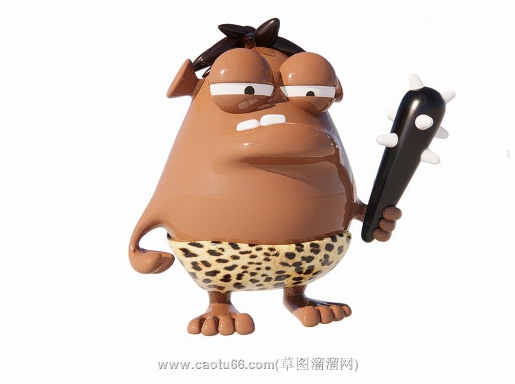 玩具手办原始人SU模型