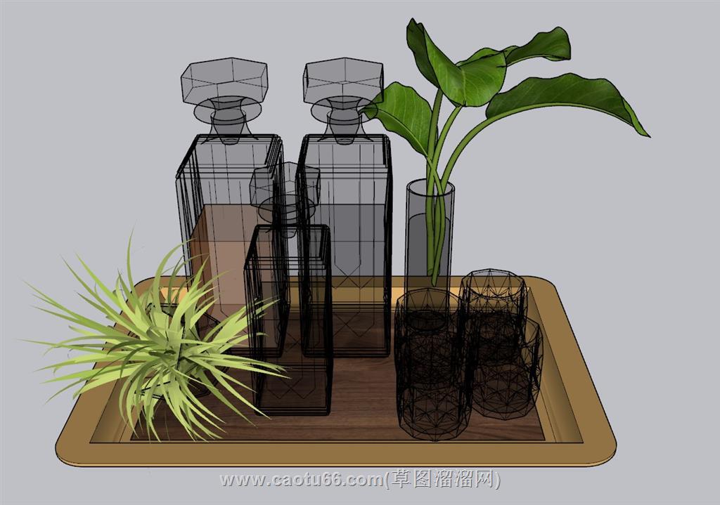 花瓶装饰SU模型
