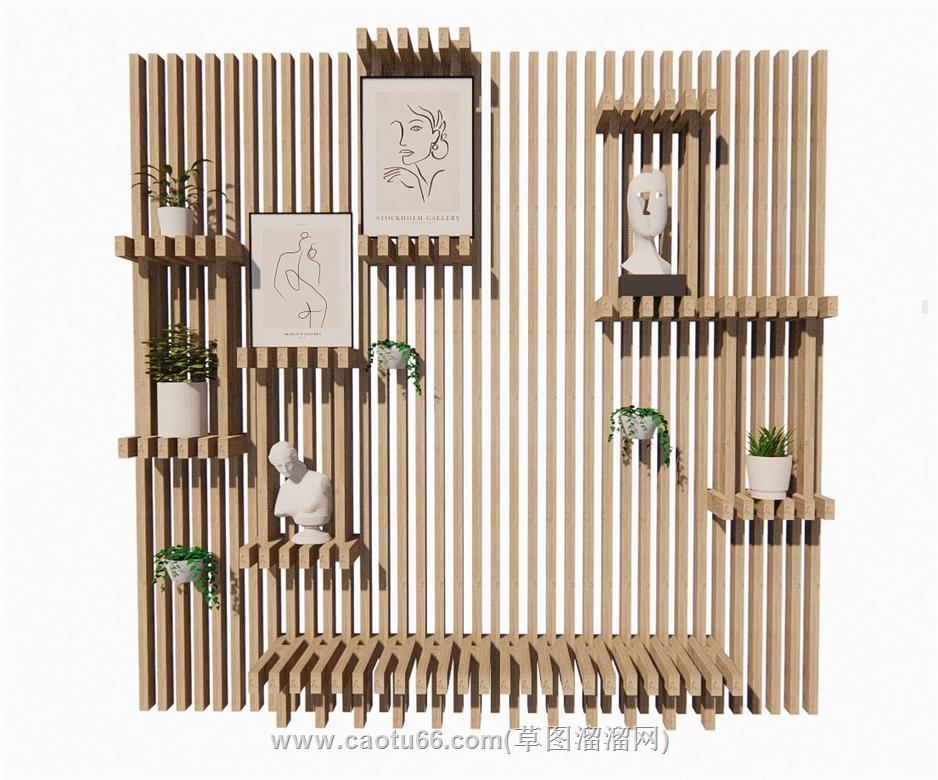 装饰背景墙工艺品SU模型