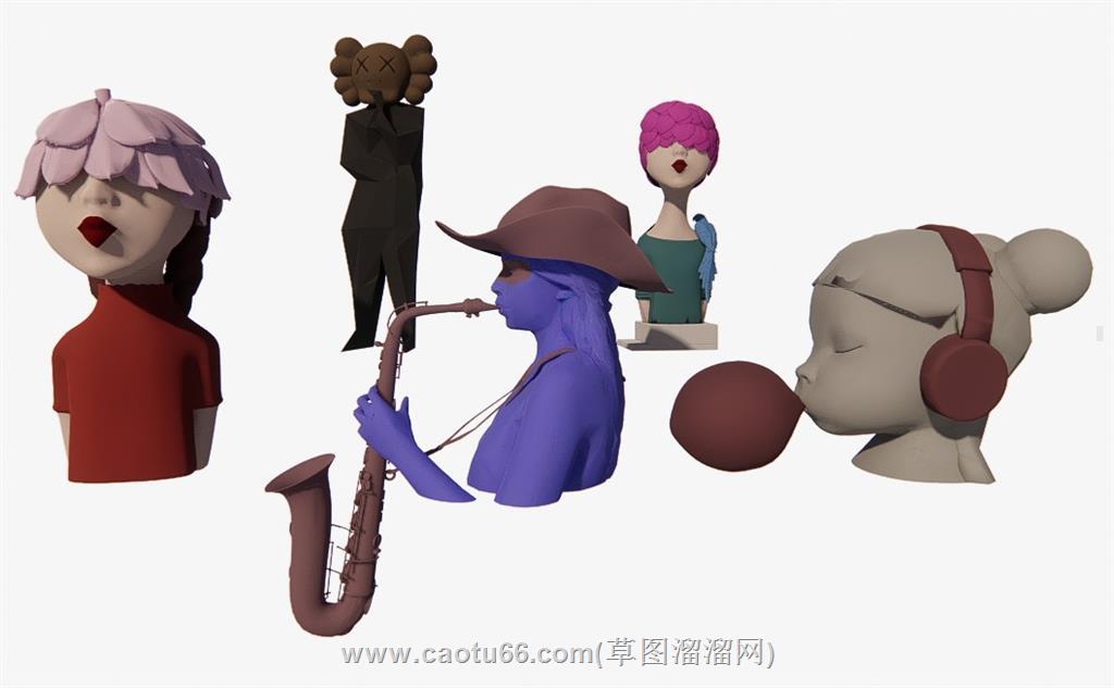 抽象雕塑SU模型
