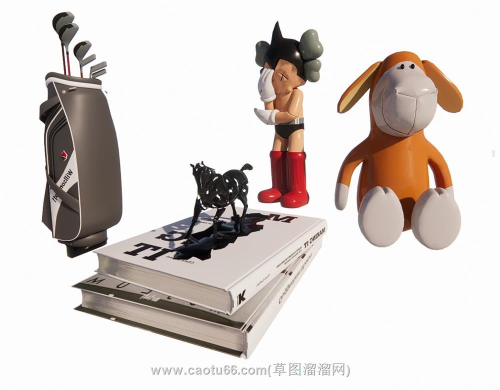 大象人高尔夫玩具SU模型