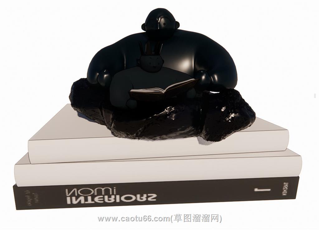 读书阅读工艺品SU模型