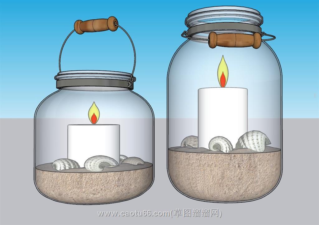 装饰蜡烛SU模型