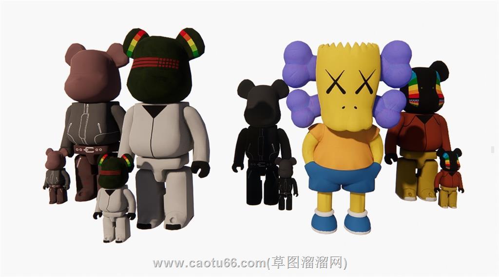 暴力熊公仔手办SU模型