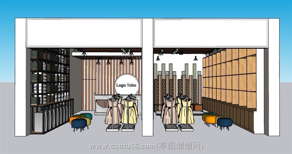 服装店SU模型