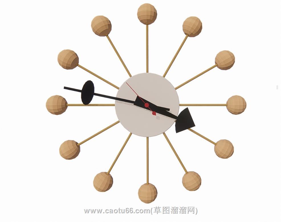 装饰时钟墙钟SU模型