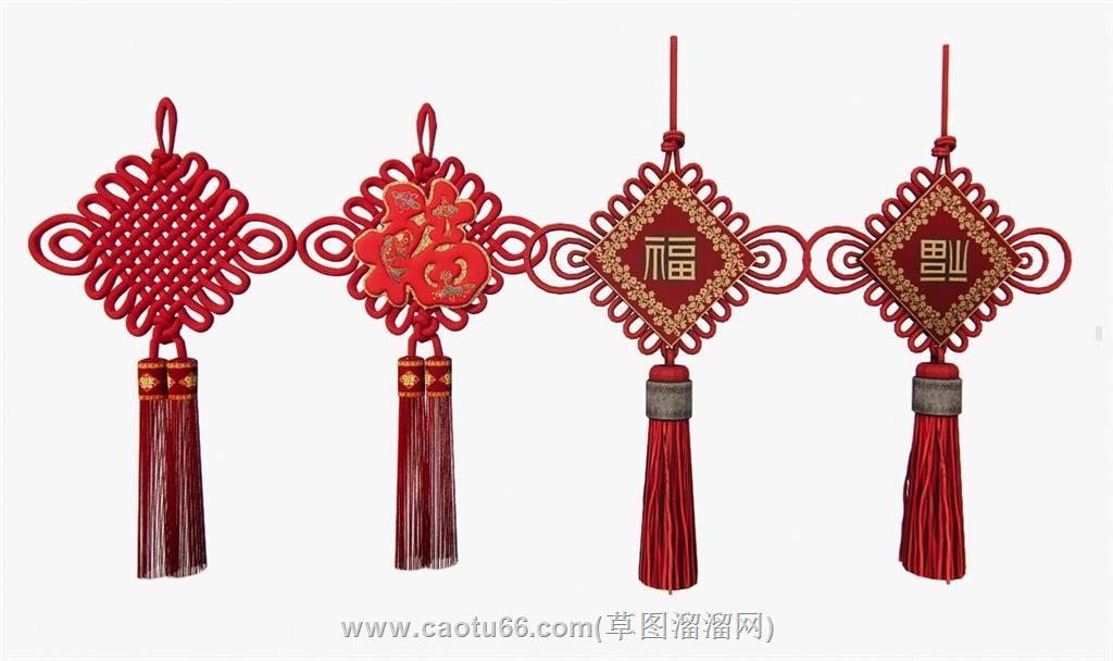 中国结装饰SU模型