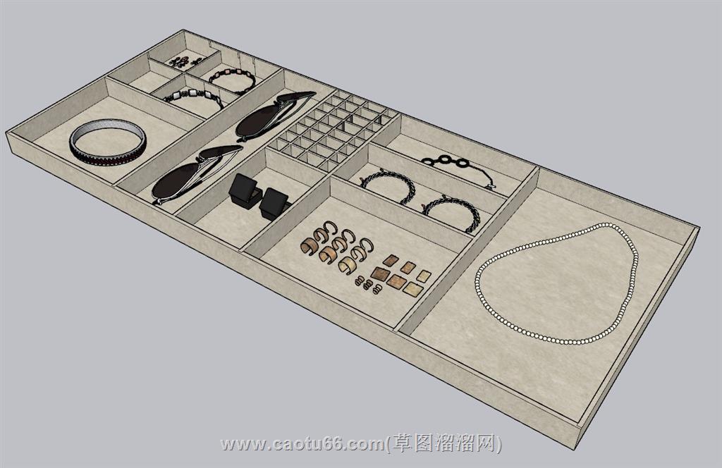 珠宝首饰收纳盒SU模型