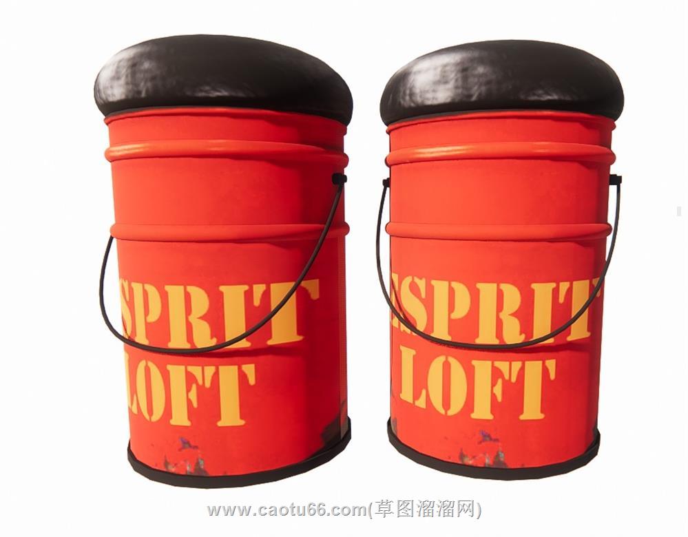 LOFT油桶装饰SU模型
