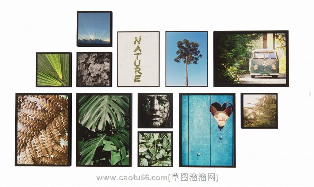 照片墙装饰画SU模型