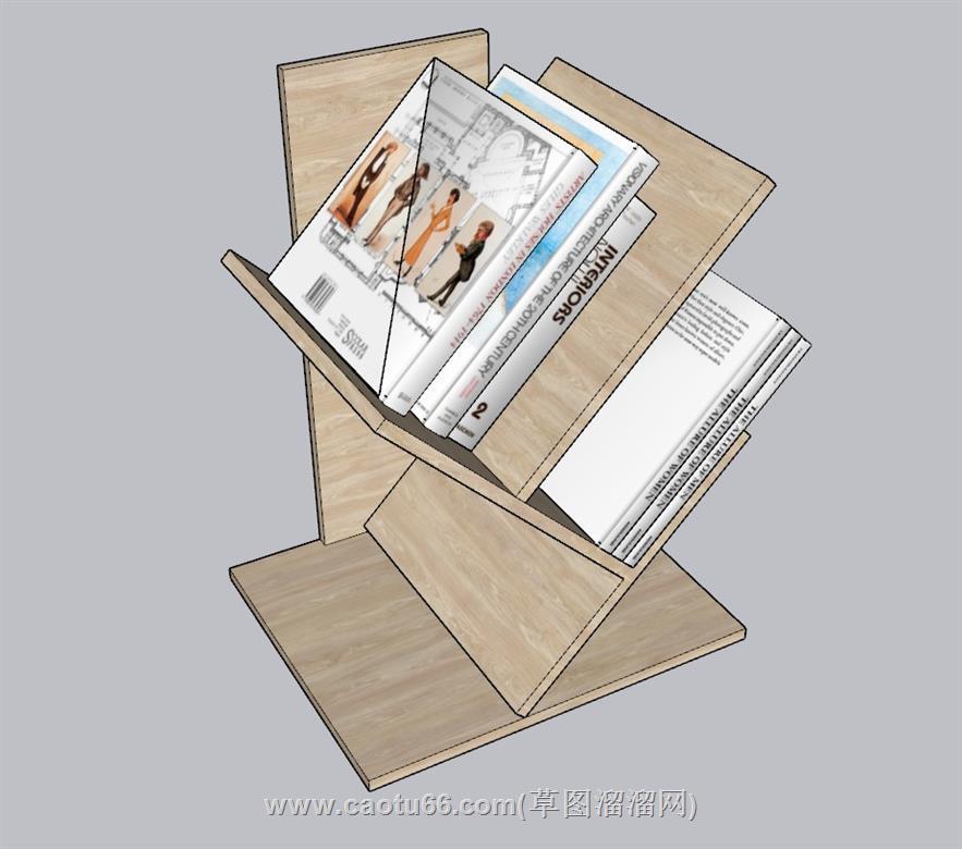 书架装饰书本SU模型