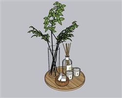 装饰花瓶摆件SU模型