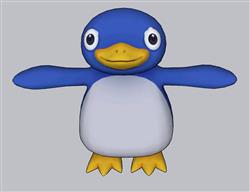 企鹅手办公仔SU模型