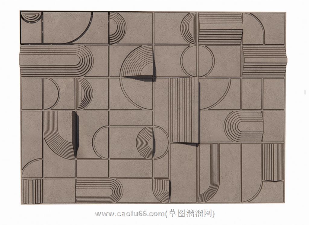 艺术墙SU模型