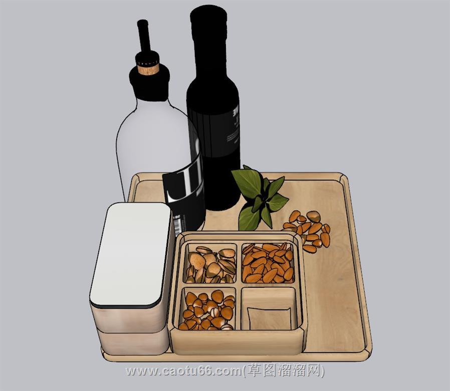 装饰瓶子摆件SU模型