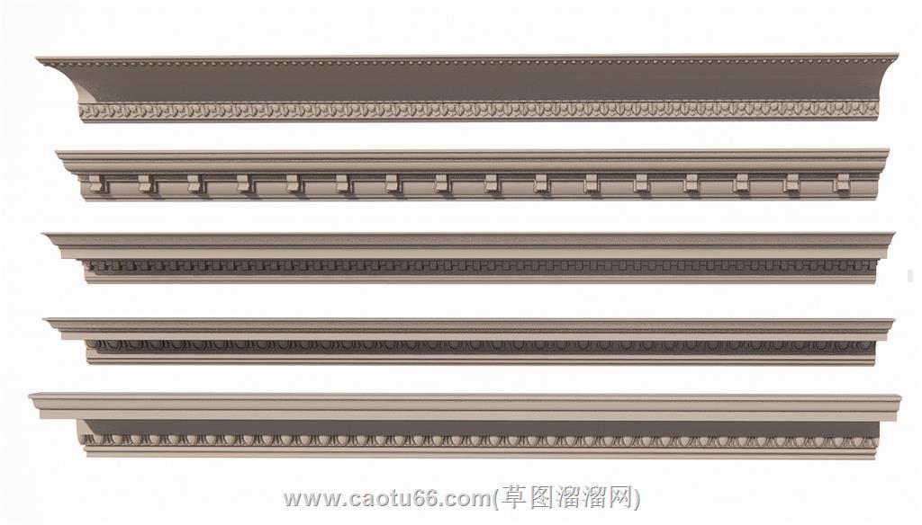石膏线SU模型