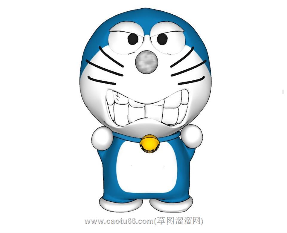 生气哆啦A梦卡通SU模型