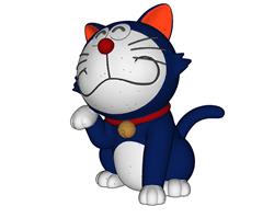 哆啦a梦招财猫机器猫SU模型